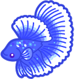Kawaii Blue Butterfly and Fish Hand Cursor