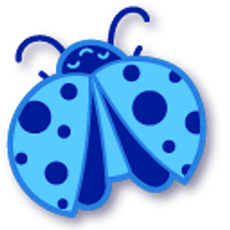 Kawaii Blue Ladybug Blue Hand Cursor