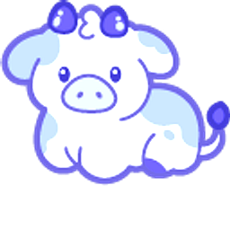 Kawaii Blueberry Cow and Blueberries Blue Hand Cursor