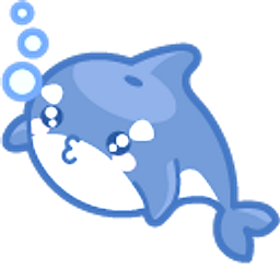 Kawaii Funny Orcas Blue Hand Cursor