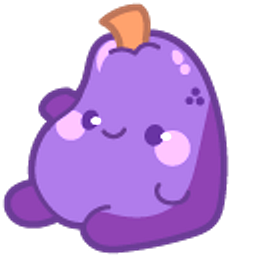Kawaii Green Pepper and Eggplant Purple Hand Cursor