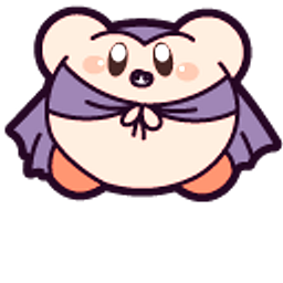 Kawaii Kirbi Vampire Pink Hand Cursor