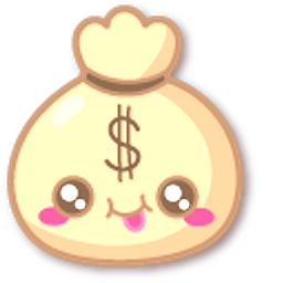 Kawaii Money Bag and Cash Brown Hand Cursor