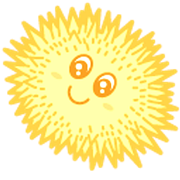 Kawaii Orange Sea Urchin Arrow Cursor