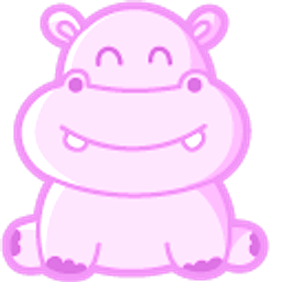Kawaii Pink Hippopotamus Hand Cursor