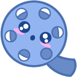 Kawaii Popcorn and Film Blue Hand Cursor