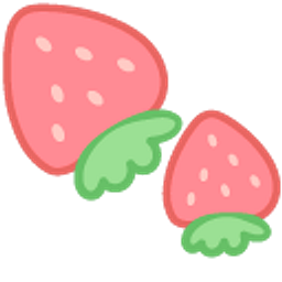 Kawaii Strawberry Cow and Strawberries Pink Arrow Cursor