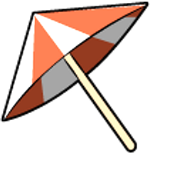 Kirby Bakasa and Umbrella Red White Brown Arrow Cursor