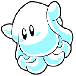 Kirby Squishy Blue White Arrow Cursor