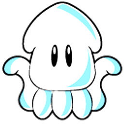 Kirby Squishy Blue White Hand Cursor