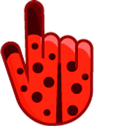Ladybug Red-Black Print Red Hand Cursor