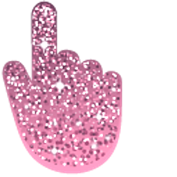 Lavender Pink Glitter Hand Cursor