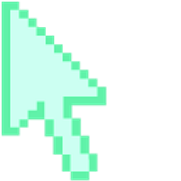 Magic Mint Green Pixel Arrow Cursor