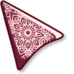 Mandala on Rosewood Red Pink Arrow Cursor