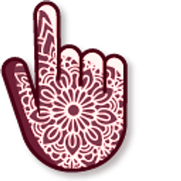 Mandala on Rosewood Red Pink Hand Cursor