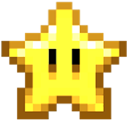 Mario Super Star Pixel Gold Yellow Hand Cursor