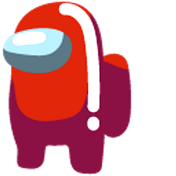 Minimal Among Us Red Character Hand Cursor