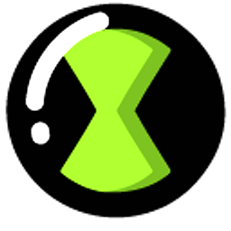 Minimal Ben 10 Omnitrix Black Green Hand Cursor