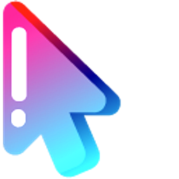Minimal Gradient Red Blue Scissors Arrow Cursor