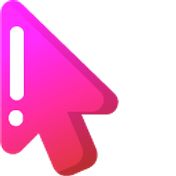 Minimal Gradient Red Pink Blot Arrow Cursor