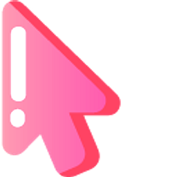 Minimal Gradient Red Pink Bratz Logo Arrow Cursor