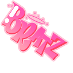 Minimal Gradient Red Pink Bratz Logo Hand Cursor