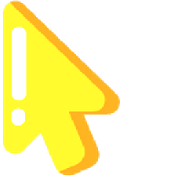Minimal McDonald's Logo Yellow Arrow Cursor