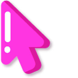 Minimal Pink Barbie Logo Arrow Cursor