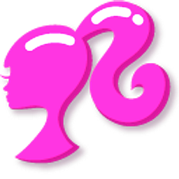 Minimal Pink Barbie Logo Hand Cursor