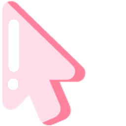 Minimal Pink Hand Arrow Cursor
