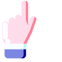 Minimal Pink Hand Hand Cursor
