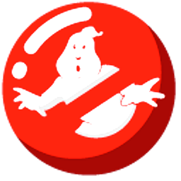 Minimal Red Ghostbusters Logo Hand Cursor