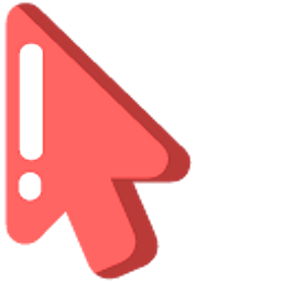 Minimal Red Paper Airplane Arrow Cursor