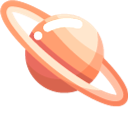 Minimal Saturn Orange Hand Cursor