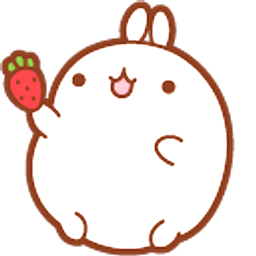 Molang and Strawberry White Red Hand Cursor
