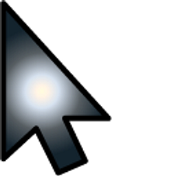 Moon on a Grey Sky Gradient Black Arrow Cursor