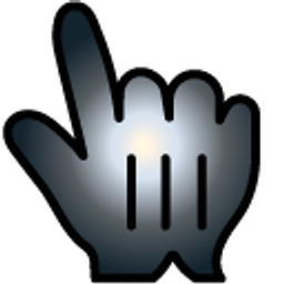 Moon on a Grey Sky Gradient Black Hand Cursor