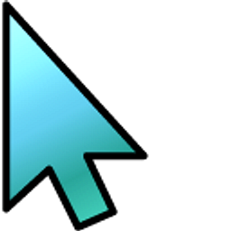 Mountain Lake Blue Gradient Arrow Cursor