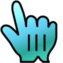Mountain Lake Blue Gradient Hand Cursor