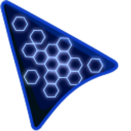 Neon Blue on Dark Blue Arrow Cursor