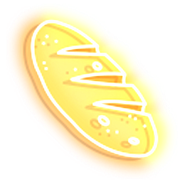 Neon Bread and Bagel Yellow Arrow Cursor
