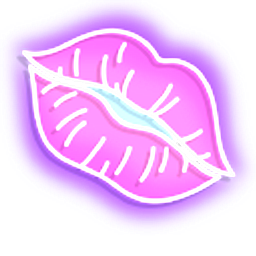 Neon Kiss and Vampire Lips Pink Arrow Cursor