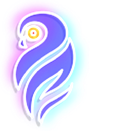 Neon Owl Blue Arrow Cursor