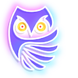 Neon Owl Blue Hand Cursor