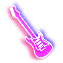 Neon Pink and Green Electric Guitars Arrow Cursor