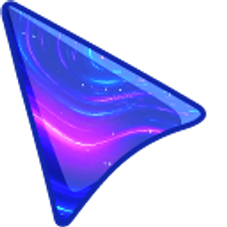 Neon Purple and Blue Lights Arrow Cursor
