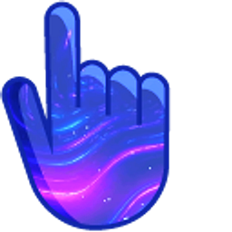 Neon Purple and Blue Lights Hand Cursor