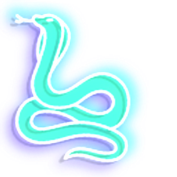 Neon Snake Teal Green Poniter