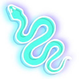 Neon Snake Teal Green Arrow Cursor