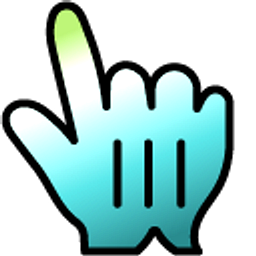 Niagara Falls Gradient Green Blue Hand Cursor
